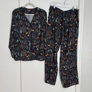 Summersalt Leopard Print Pajama Set - Black and Brown